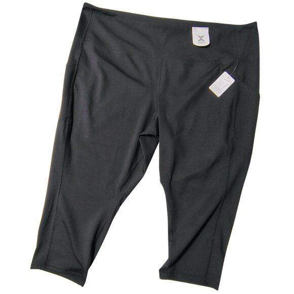 Xersion EverUltra Crop Legging 4X Black High-Rise Quick-Dri NWT Activewear - Picture 3 of 7